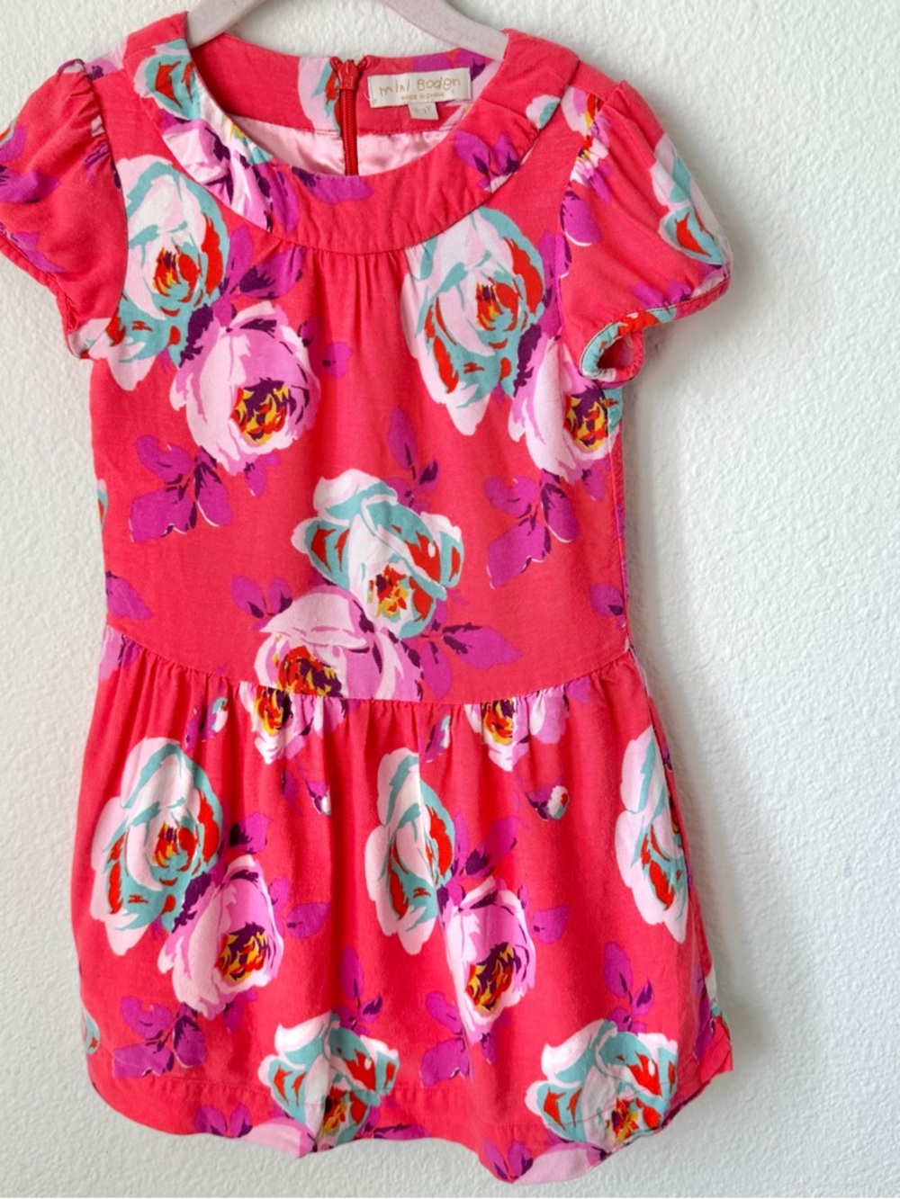 Mini Boden 2-3Y Colorful Floral Tiered Jersey Dress - Picture 2 of 7